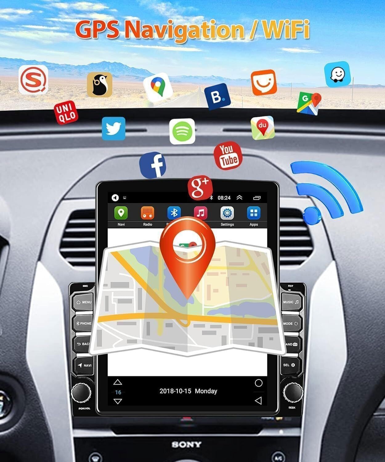 For Ram 1500 2500 3500 2019-2024 Android 15 Carplay Car Stereo Radio GPS