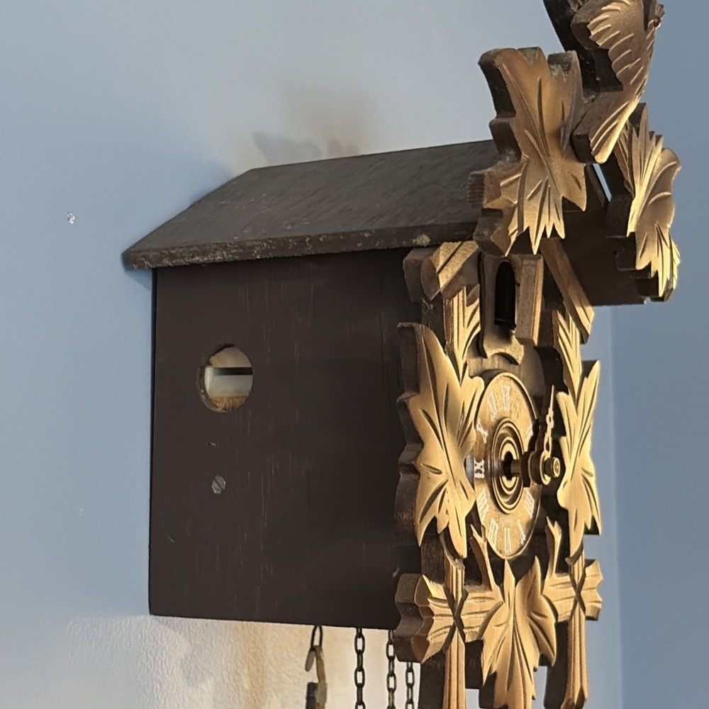 Black Forest Germany Authentic Cuckoo Clock Working - New Hands Installed