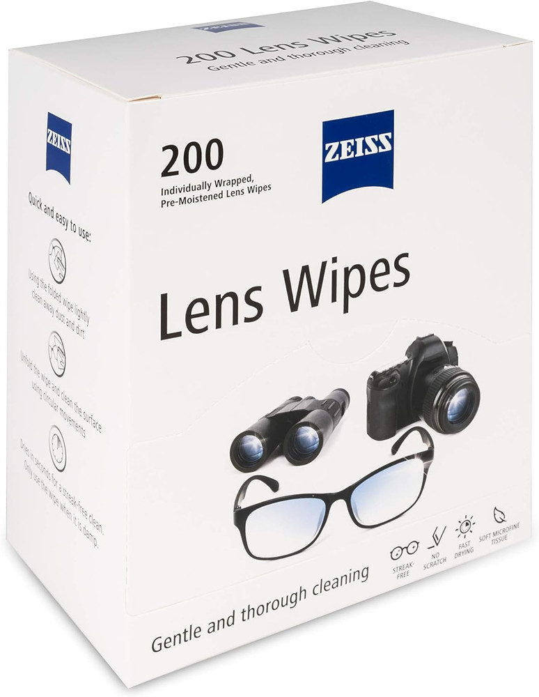 Pre-Moistened Lens Cleaning Wipes, 200 Count