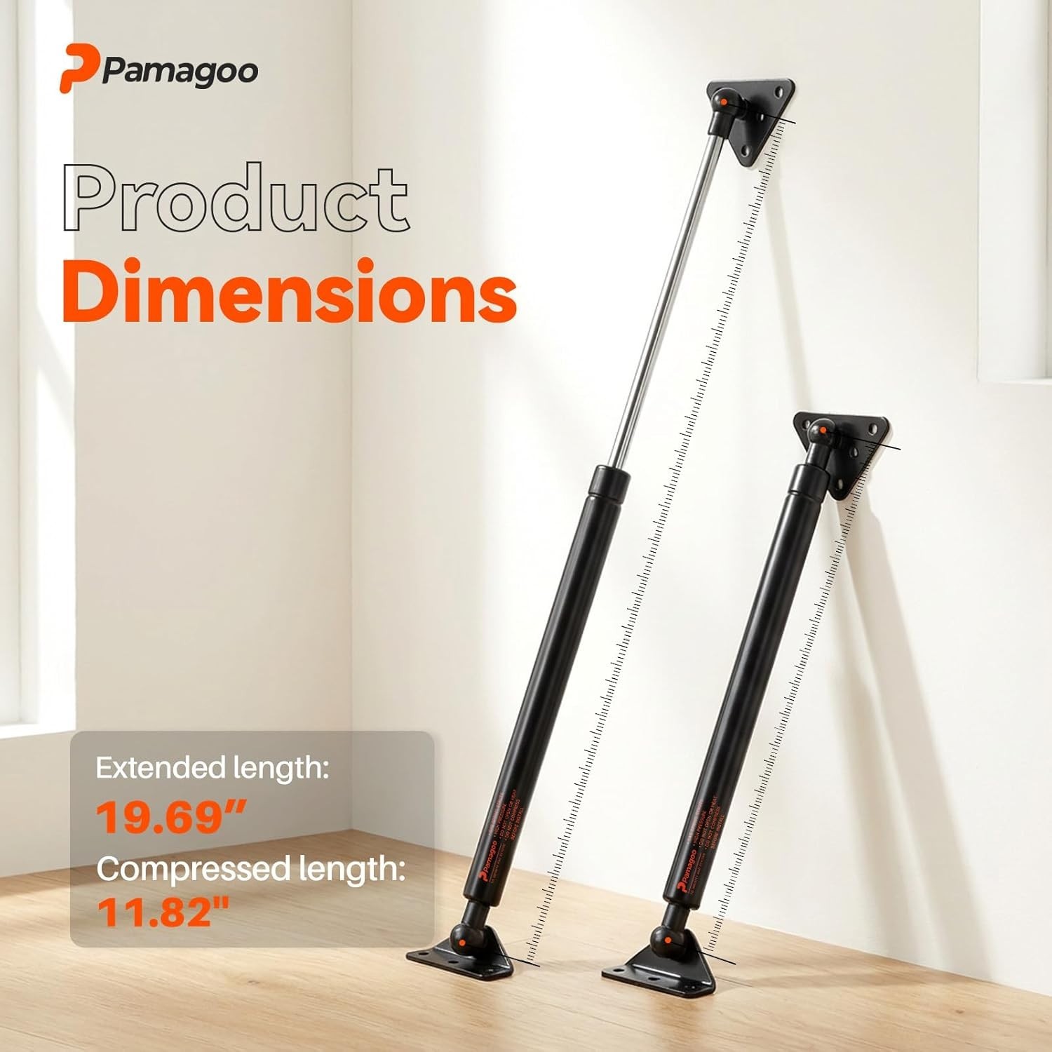 Durable 20 Inch Gas Struts 100lbs Capacity - Perfect for RV & Tanning Beds