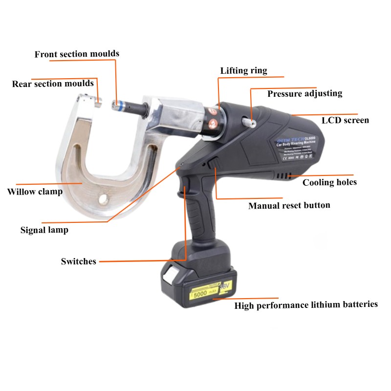 Aluminum Car Body Collision Repair Self Piercing Riveting System Rivet Machine