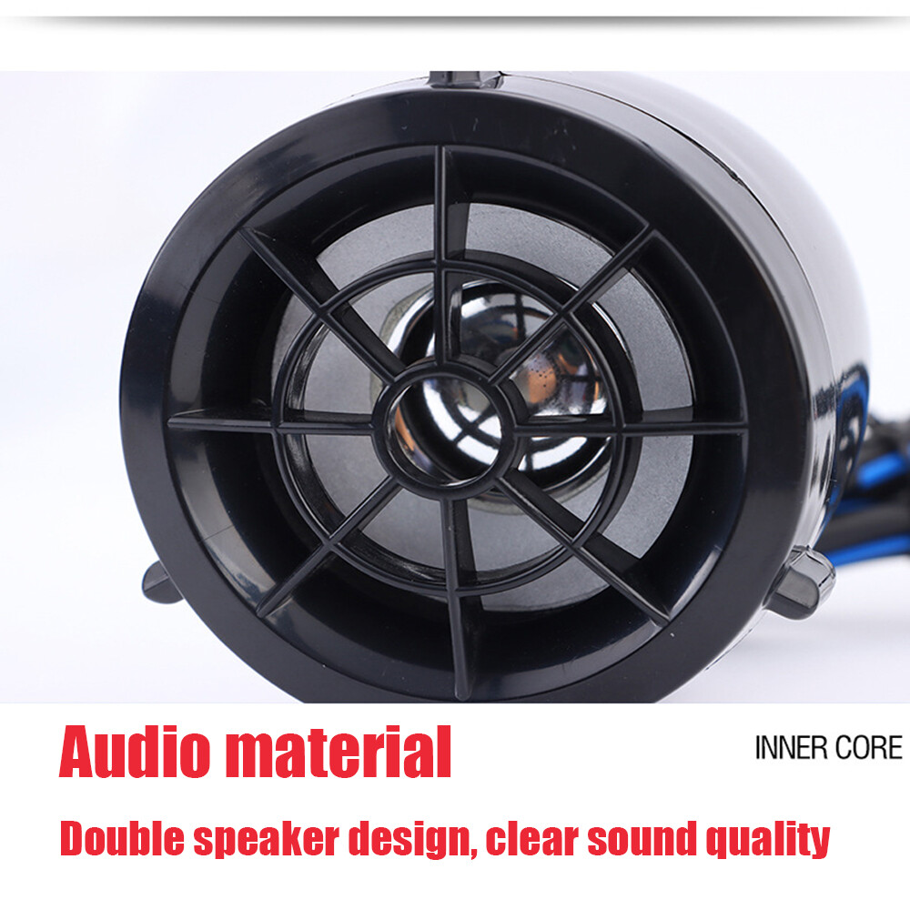 Waterproof Bluetooth Speaker Motorcycle ATV Speakers Stereo Audio Radio System