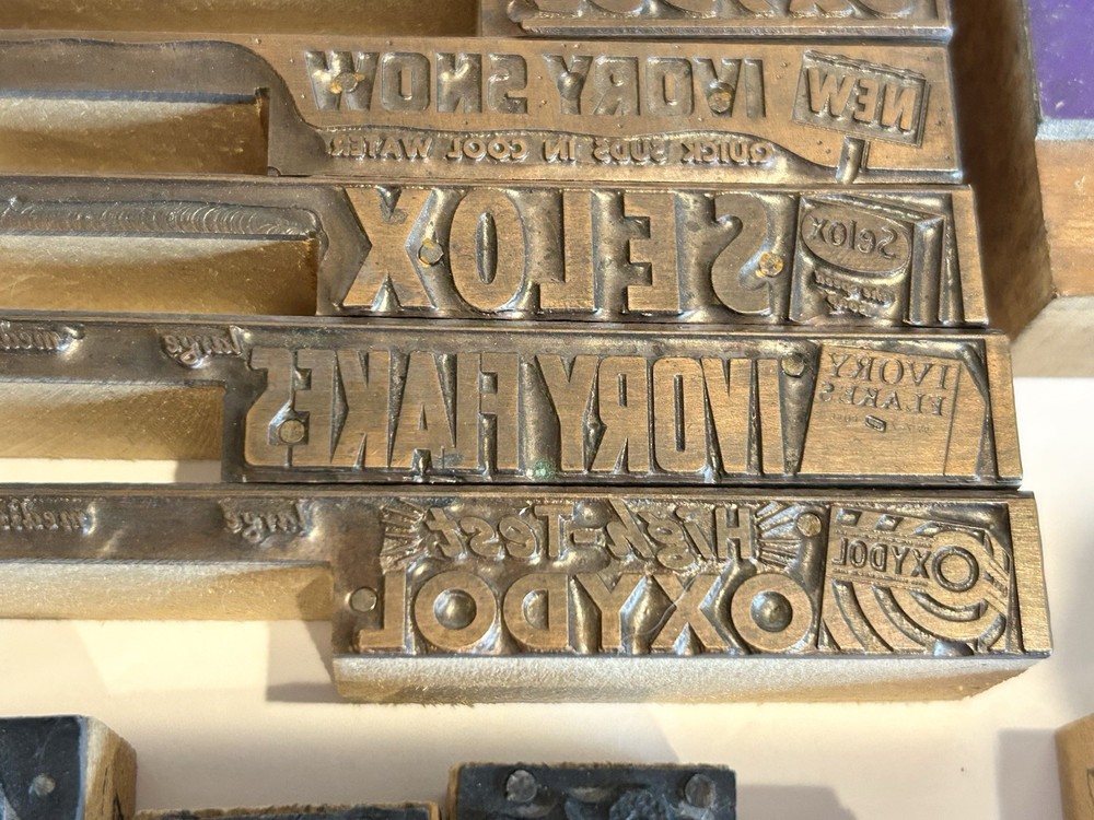 Antique And Vintage Printing Press Blocks
