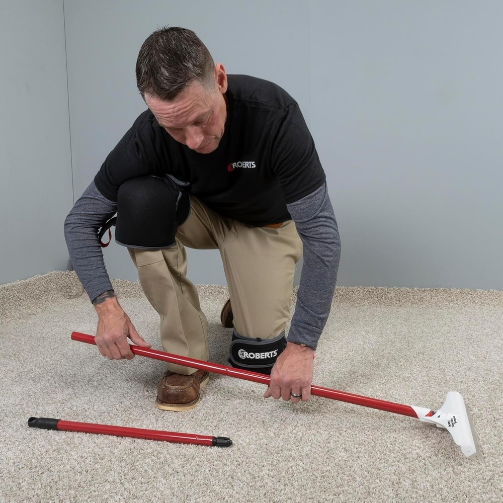 Lightweight Carpet Rake with 12" Head and Long 51" Handle - Compact Solution