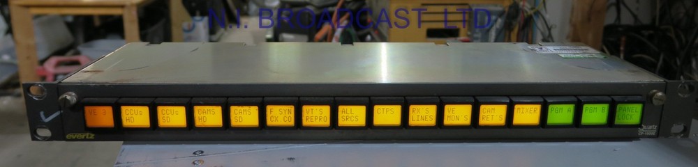 Evertz cp1000e ethernet router control matrix panel