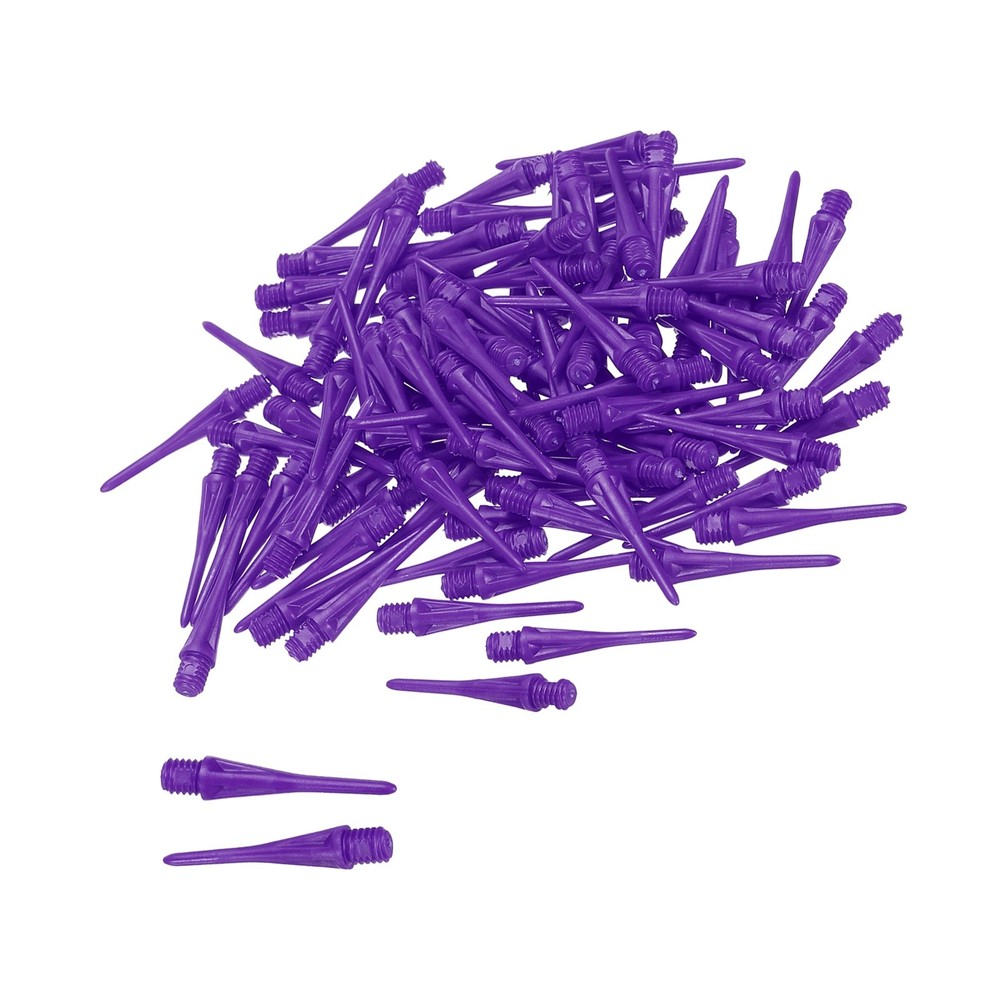 60 Pack Plastic Dart Tips 2BA Thread Soft Dart Plastic Tip Purple