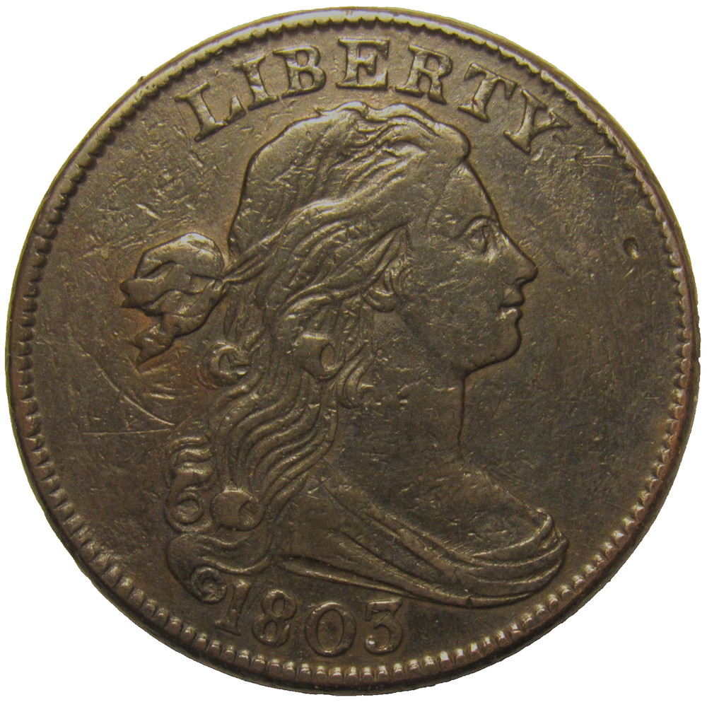 1803 DRAPED BUST LARGE CENT, S-243, XF  ~  ABSOLUTELY CHOICE ORIGINAL EXAMPLE!