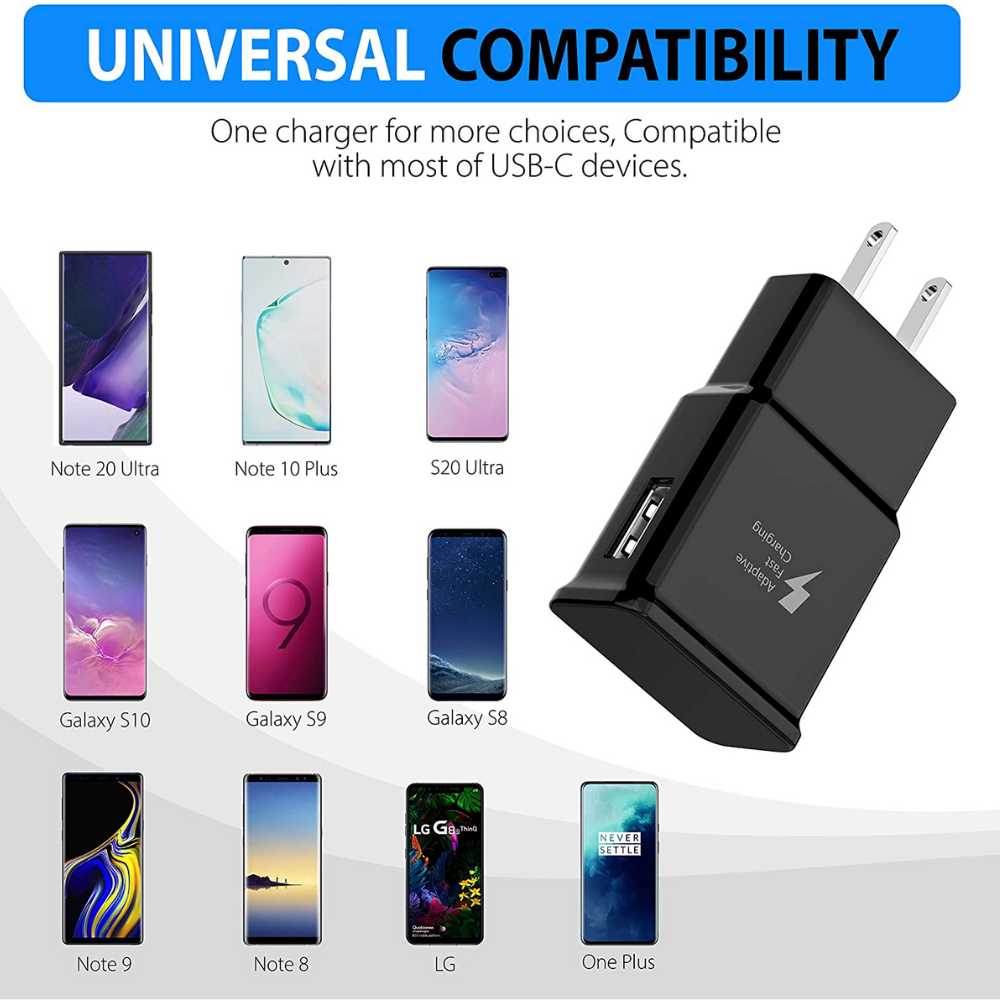 USB Wall Charger Fast Adapter Block Charging Cube Brick Box For Samsung Android