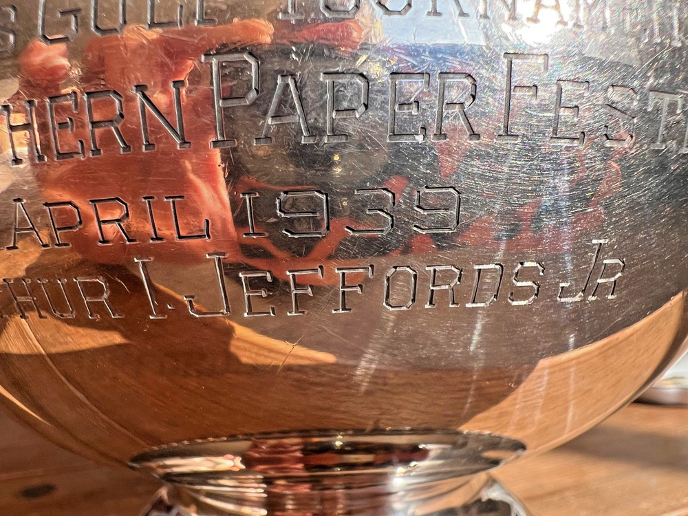 Golf Trophy engraved 1939 Reed & Barton #5200 Silverplate Water Pitcher