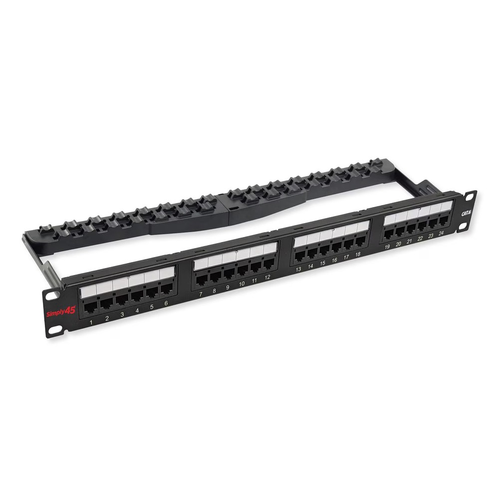 Simply45 Loaded 24-Port Cat6 UTP Patch Panel (S45-2624)