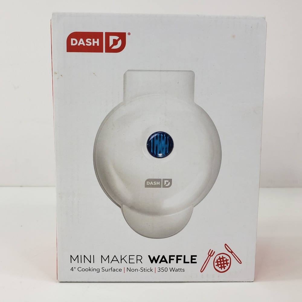 Dash Mini Maker Waffle Griddle 4" Non Stick Cooking Surface 350 Watts Fast Ship