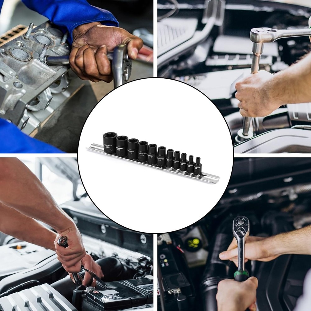 Versatile 11PC E Torx Socket Set - Rugged Design for Mechanics & DIY Projects