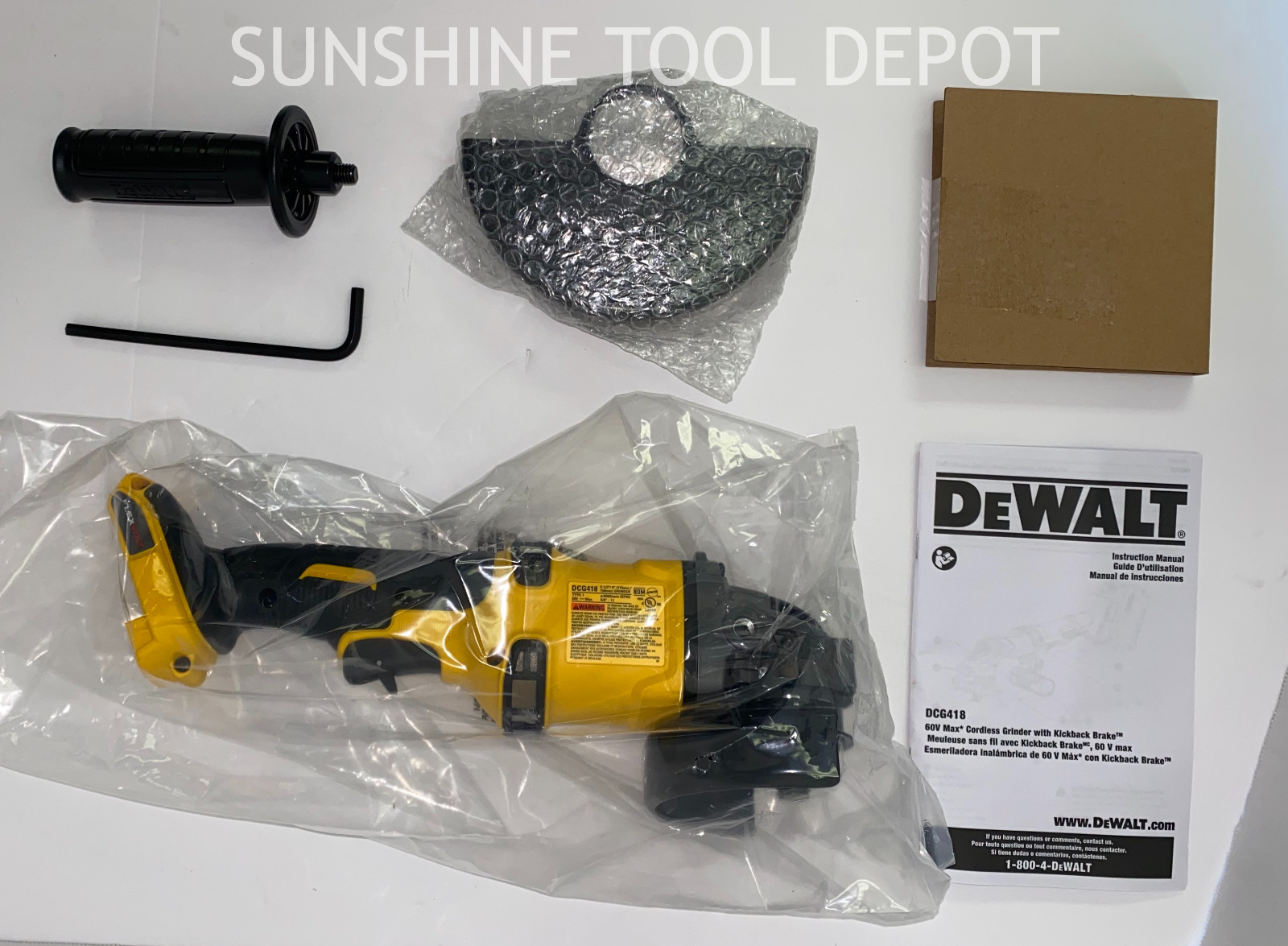Dewalt DCG418B FLEXVOLT 60V MAX Brushless 4.5" - 6" Cordless Grinder w/ Kickback