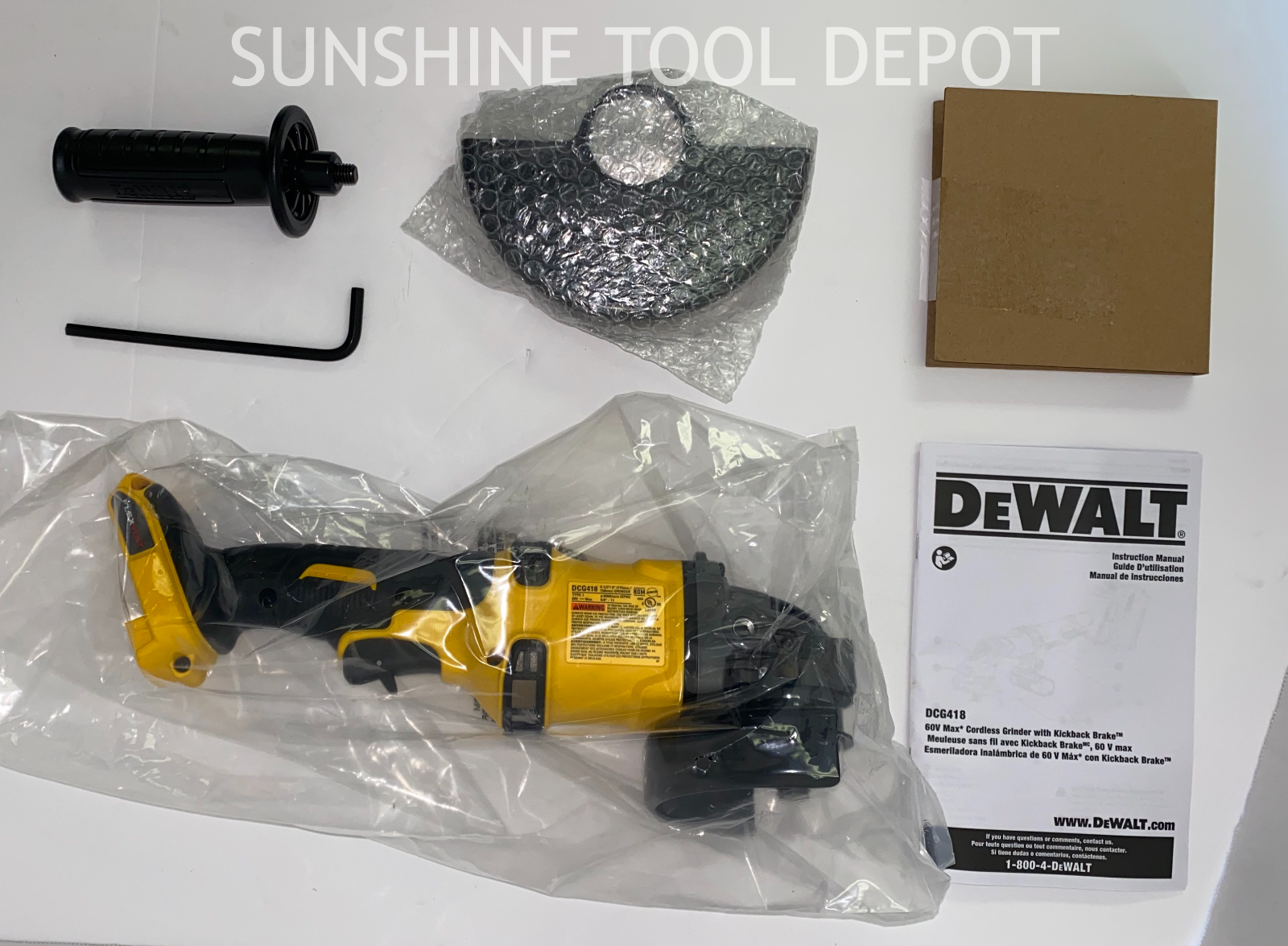 Dewalt DCG418B FLEXVOLT 60V MAX Brushless 4.5" - 6" Cordless Grinder w/ Kickback