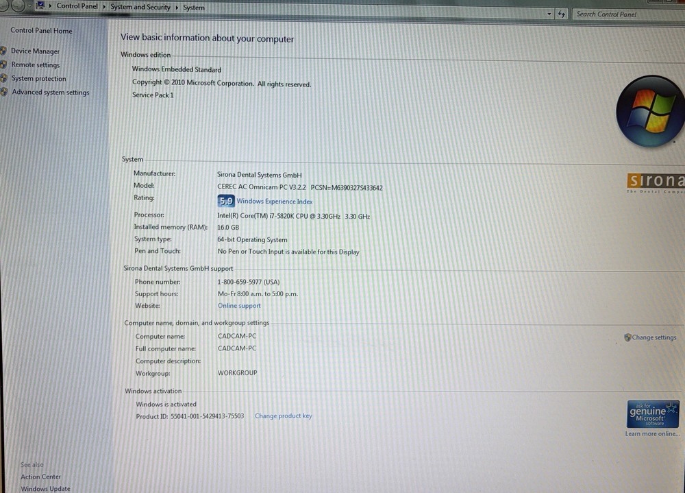 CEREC Omnicam PC Version 3.2.2 (2017-2018)