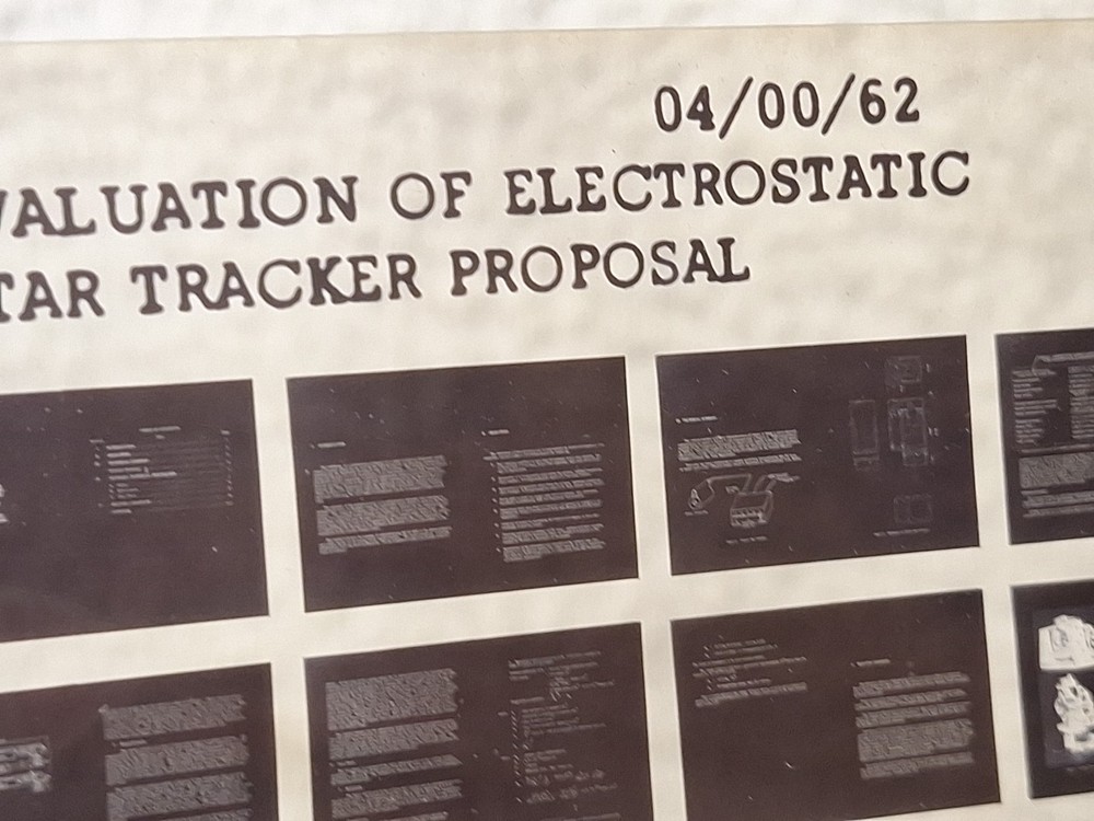 Vtg Military Microfiche Evaluation Of Electrostatic Star Tracker 1962 CPP-336