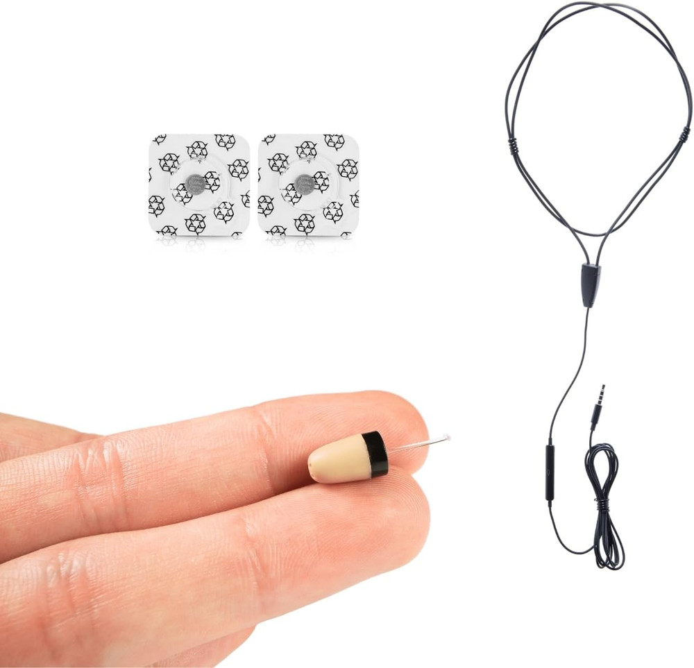 Mini Hidden Spy Earphone Wireless Earpiece Headset Microphone Detection