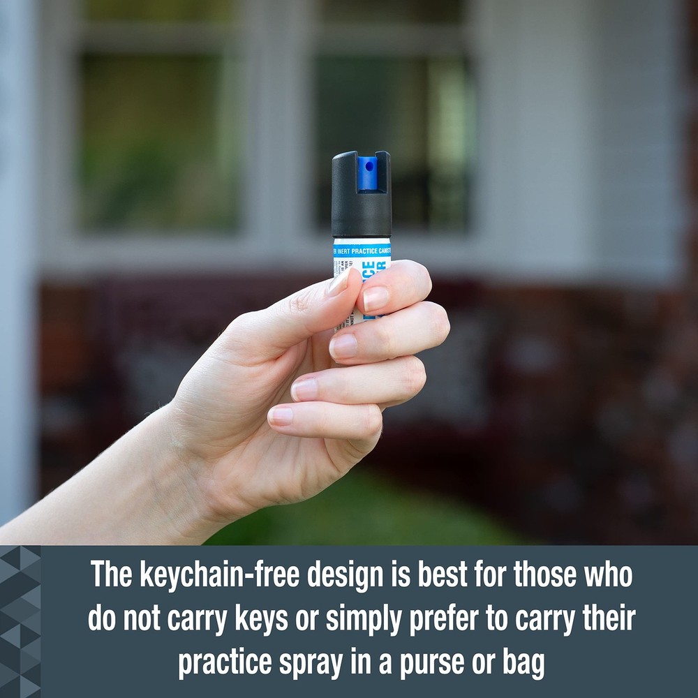 SABRE Practice Pepper Spray Keychain Free Design 10 ft Range Safety Training