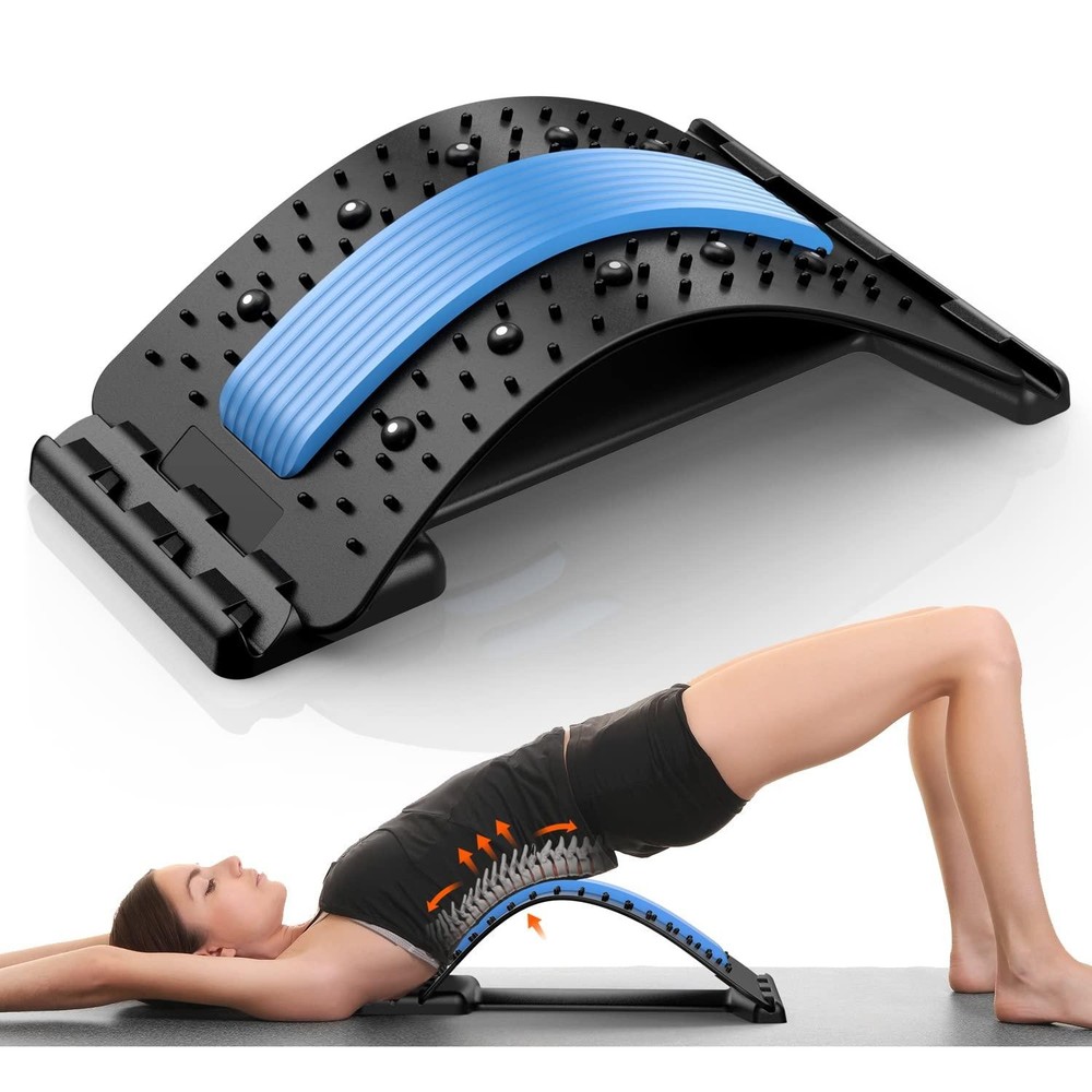 Adjustable Back Stretcher Multi-Level Lumbar Support Posture Stretch Board