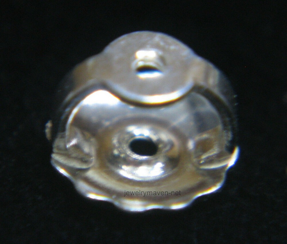 PAIR 5.75mm SOLID 950 PLATINUM 0.041" Post Threaded Screw Earring Backs Nuts USA