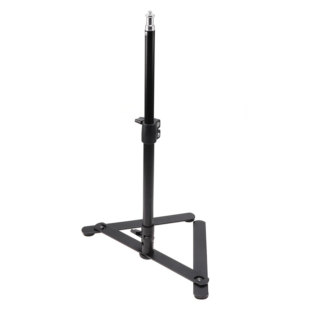 Adjustable Desktop Macro LED Ring Light Stand Base Support Bracket w/1/4" Thread