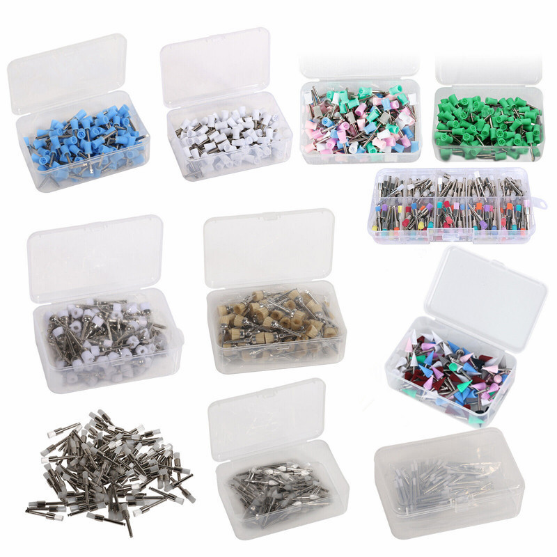 Dental Latch Tapered Rubber Bristle Polishing Cups&Brushes Tooth Prophy Polisher