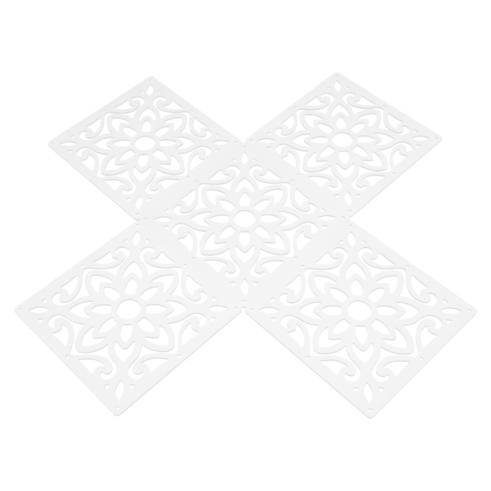 24 PCS Hanging Room Divider Screens Flower Carving Pattern Panels Home Office