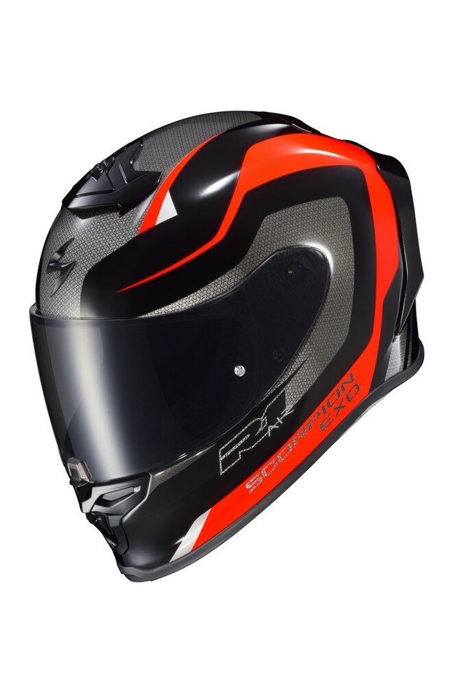 NEW Scorpion EXO R1 AIR HIVE Full Face Motorcycle Street Helmet Red/Blk All Size