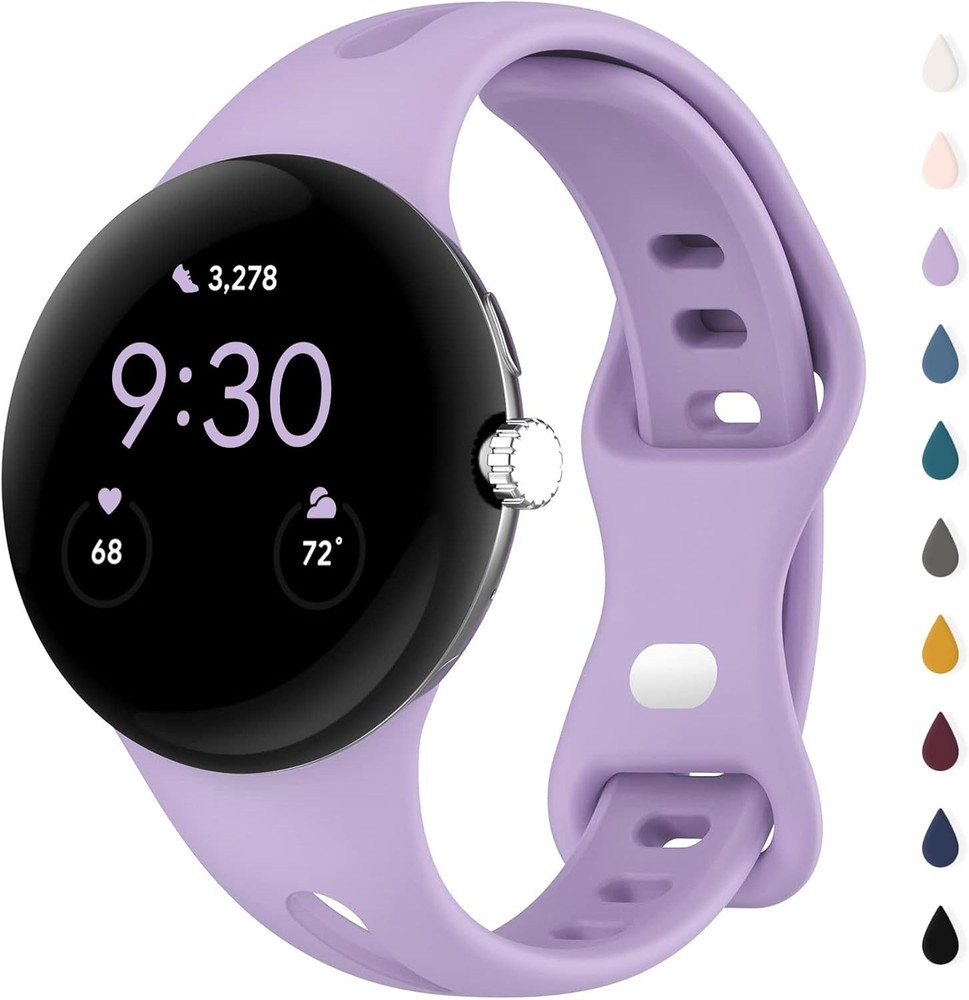 Adjustable Soft Silicone Strap Compatible with Google Pixel Watch 41mm