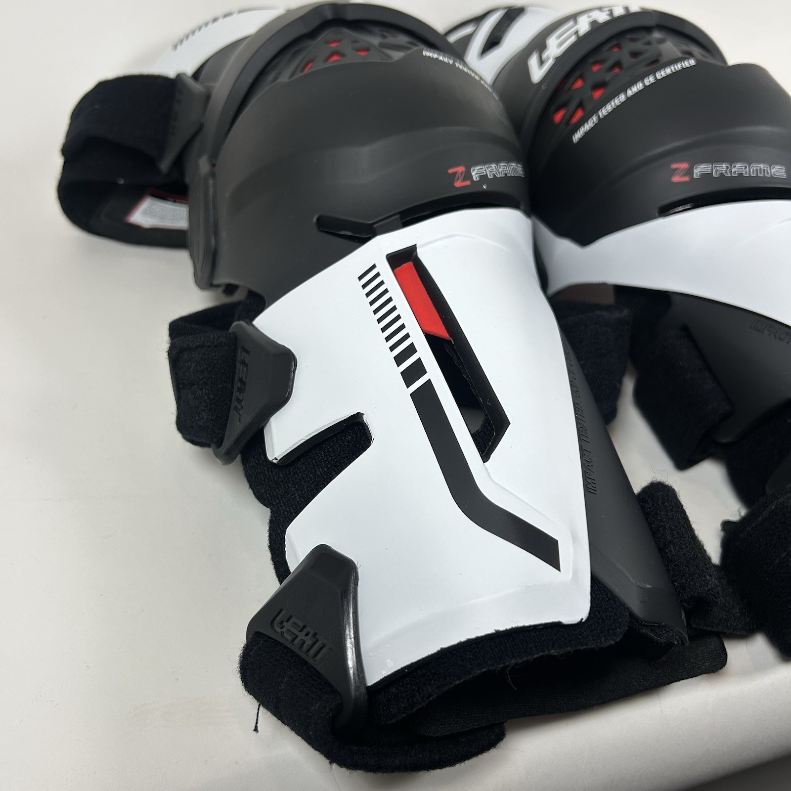 Leatt Z-Frame Knee Braces Motocross Dirt Bike Off-road ATV White Pair SIZE L