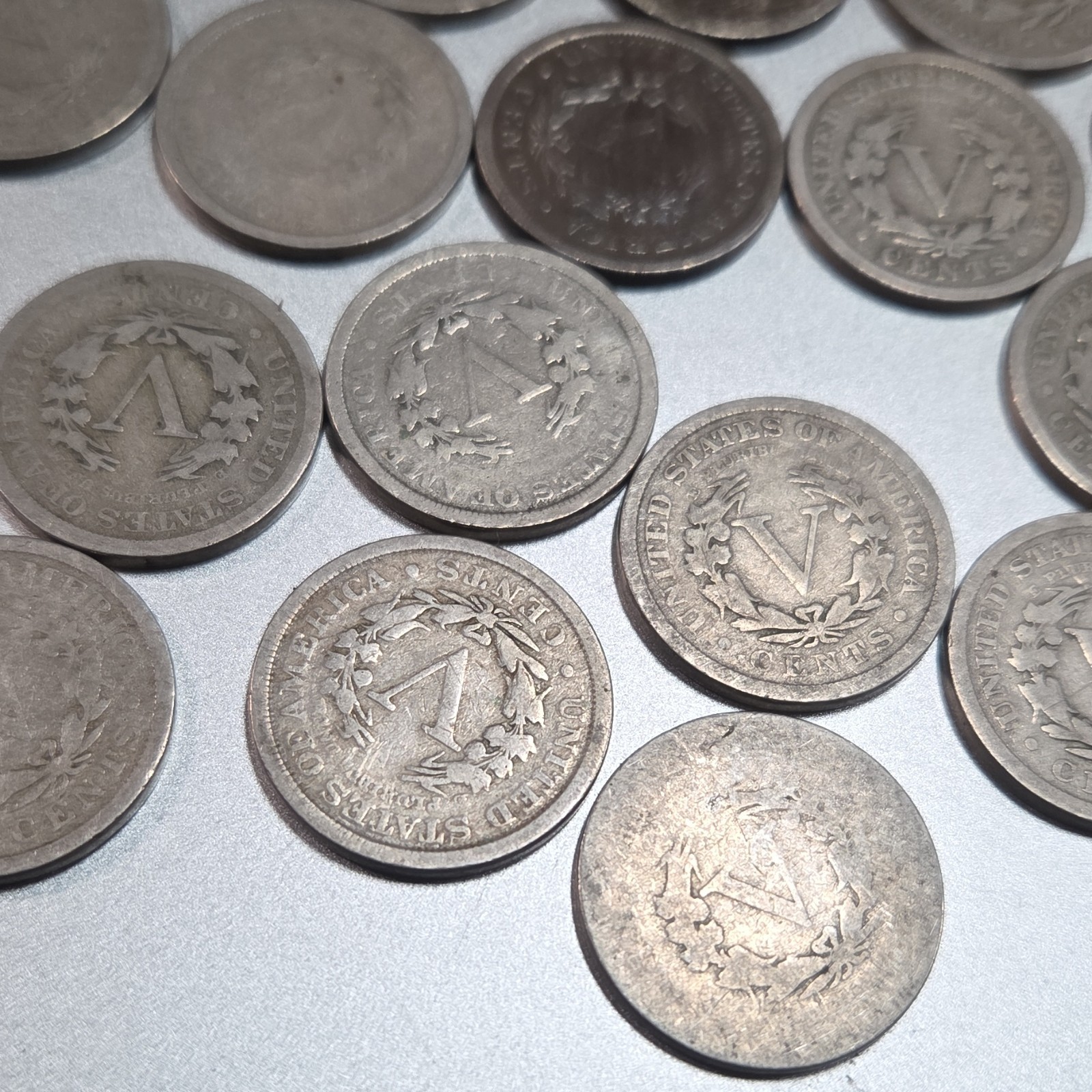 Liberty V Nickel Lot (20 Coins) Better Grade 1890s–1912 Incl 1912D Strong Detail