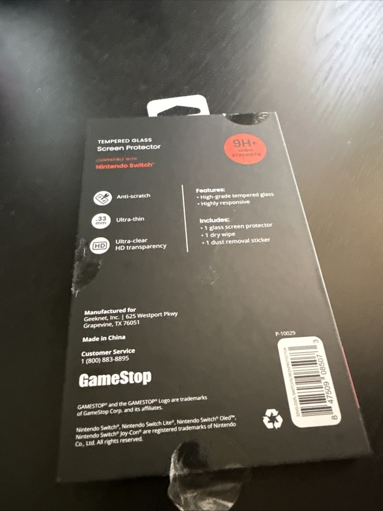 GameStop Nintendo Switch Tempered Glass Screen Protector