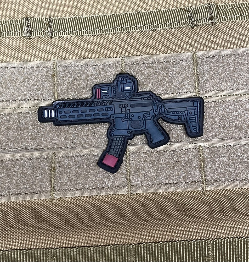 MPX 9mm Sub Sig Tactical 3D Patch Morale Gun Pistol Military Hook loop