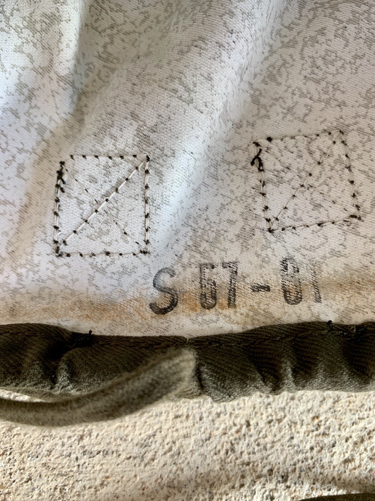 Original West German Army Surplus Flecktarn Camo Helmet Cover Snow Reversible