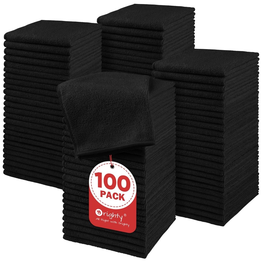 Orighty Microfiber Washcloths Bulk Towels Set 100 Pack, Highly Absorbent and ...