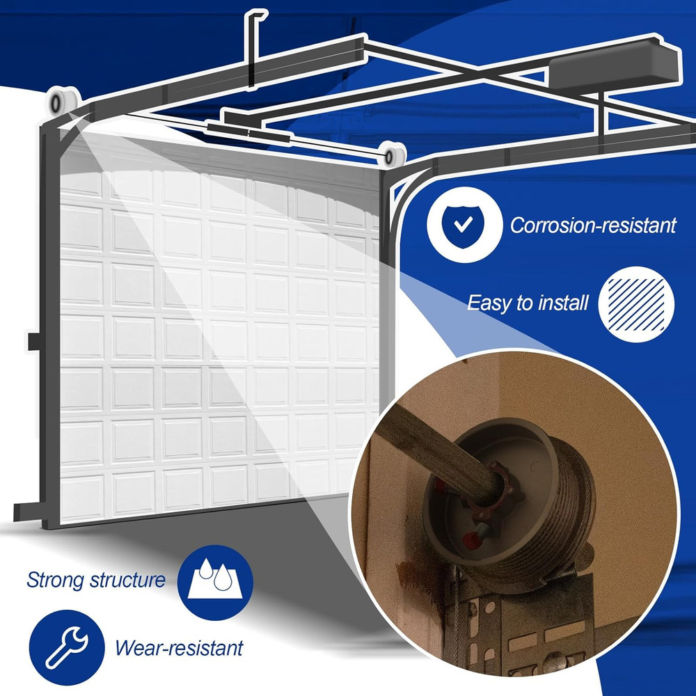 Garage Door Torsion Spring Kit 7ft Conversion Set Cables Drums Hardware