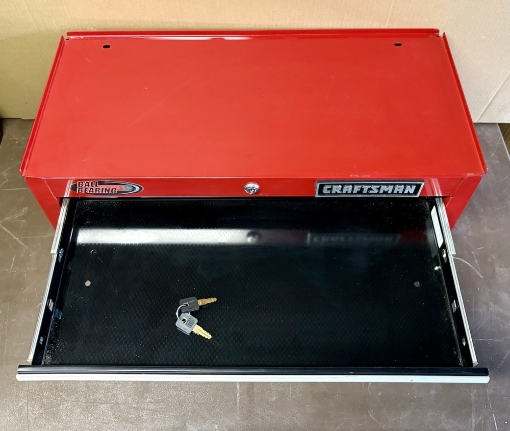 Craftsman 3 Drawer 12" Middle Tool Box Mid Intermediate Riser Chest W/ Keys 🔑