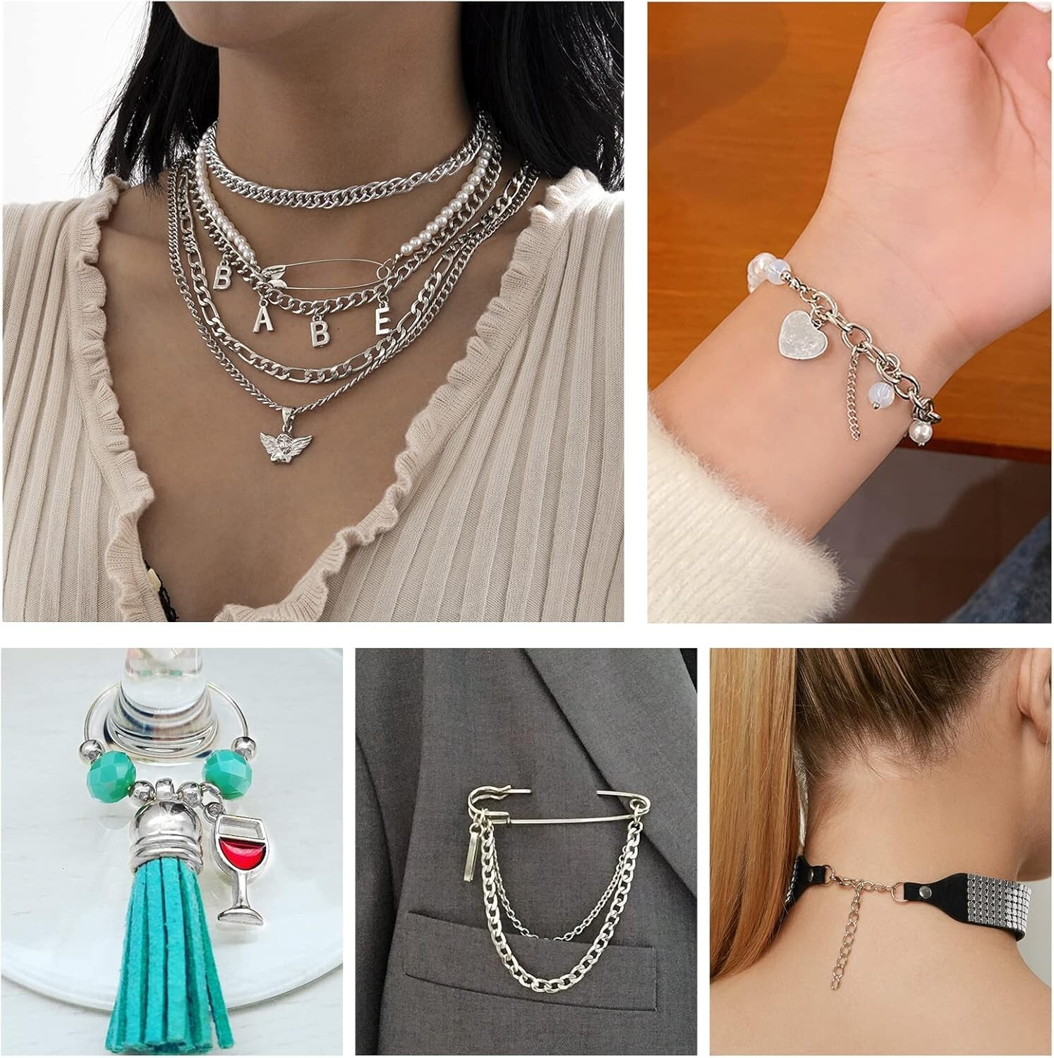 1000Pcs Jump Rings for Jewelry Making Stainless Steel Open Jump Rings Connectors