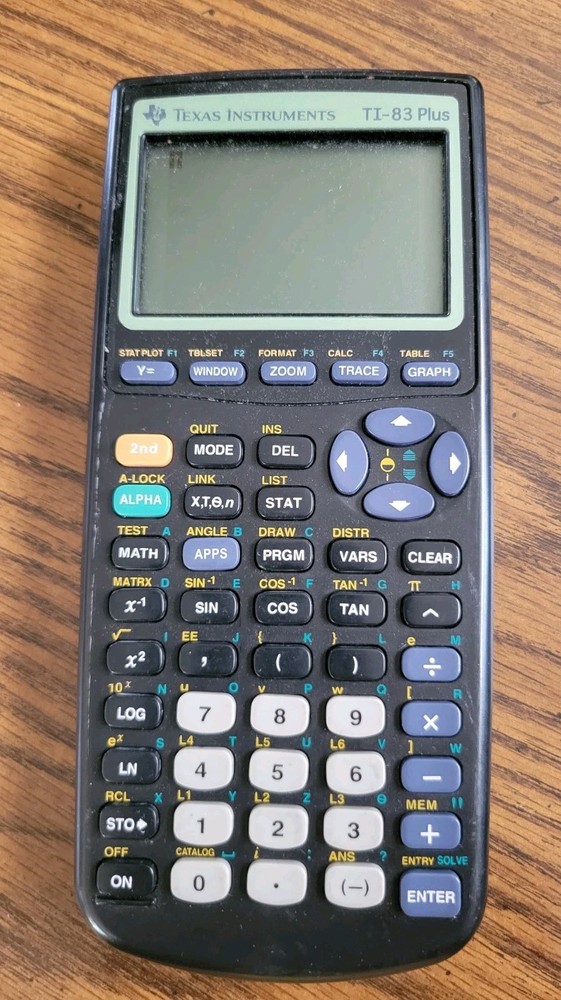 Texas Instruments TI-83 Plus Graphing Calculator w/Cover TESTED & Working!
