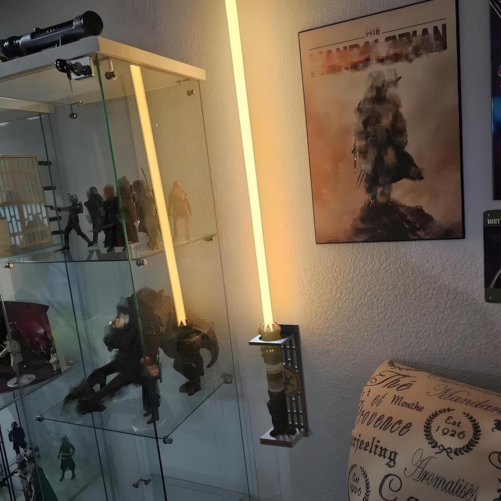 Lightsaber Wall Mount, Lightsaber Stand with Pattern, Lightsaber Wall Mount