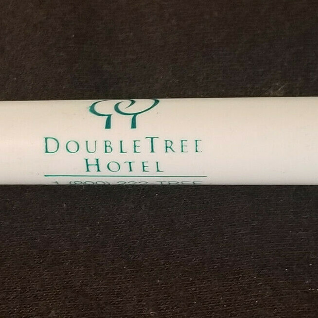 DoubleTree Hotel Corkscrew / Bottle Opener - White Plastic w/ Lt Blue Graphics