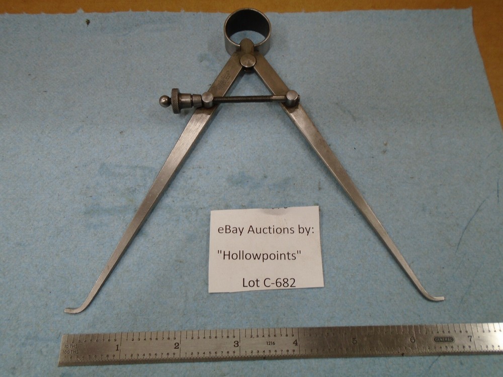 Lufkin No. 42 Inside 6" Spring Caliper w/ solid nut for Lathe Mill C682