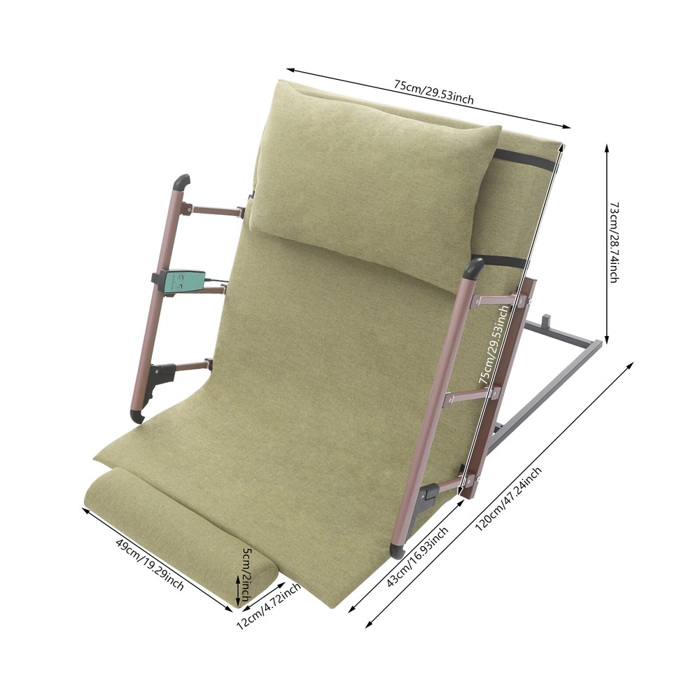 R/C Electric Lifting Bed Backrest 2-80° Adjustable Back Rest Support for Elderly