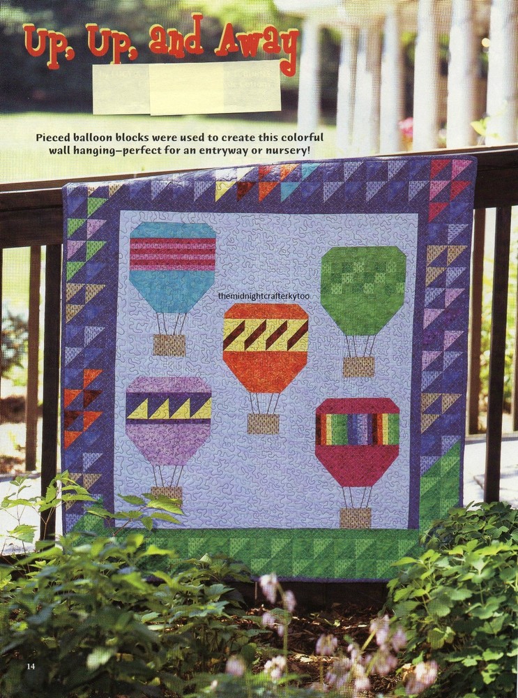 Up Up And Away Quilt Pattern Pieced LF