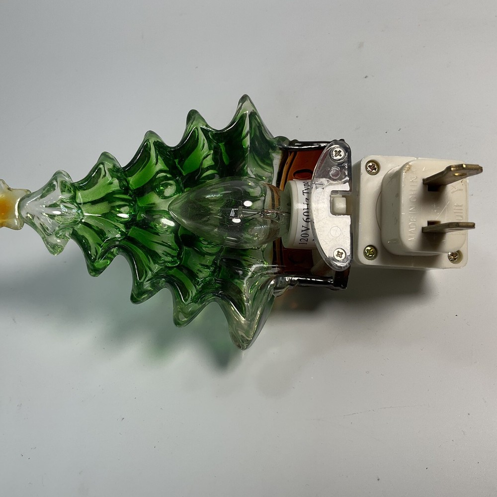 Christmas Tree Night Light - Plug in Ceramic 6" Plastic
