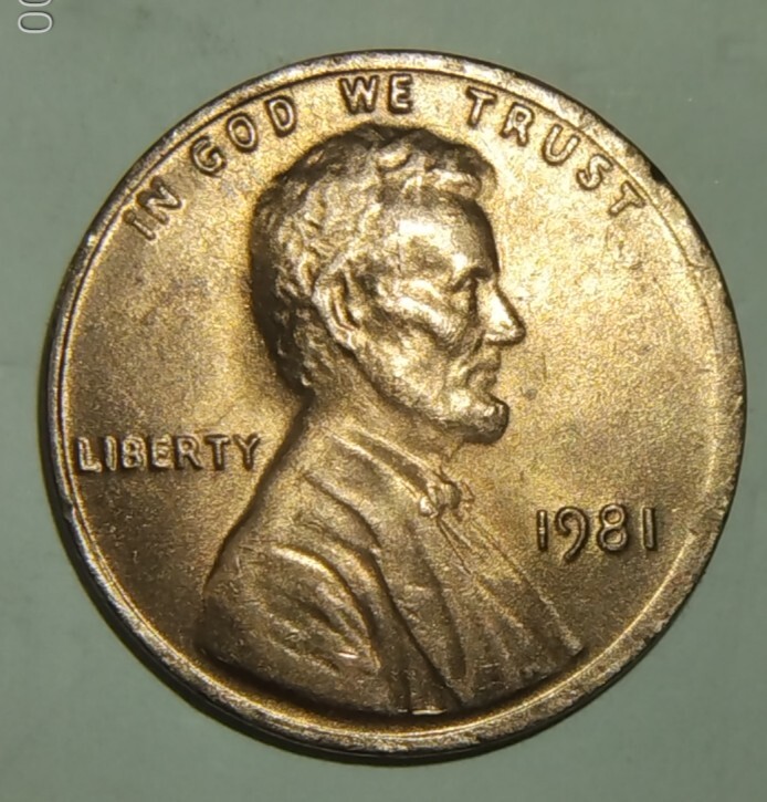 1981 P Penny High MS/Misaligned Die Obverse