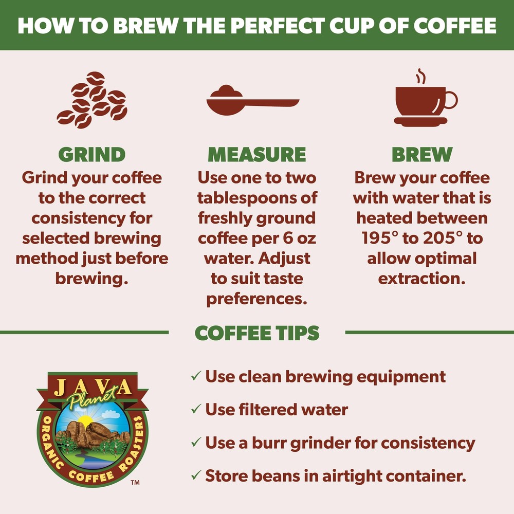 Java Planet Organic Colombian Coffee - Low Acid Medium Dark Roast 1LB