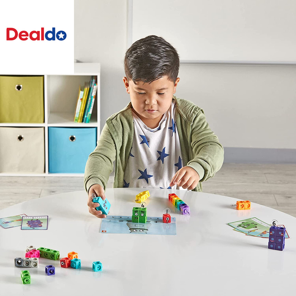 Mathlink Cubes Numberblocks 1-10 Activity Set, 30 Preschool Learning Activities,