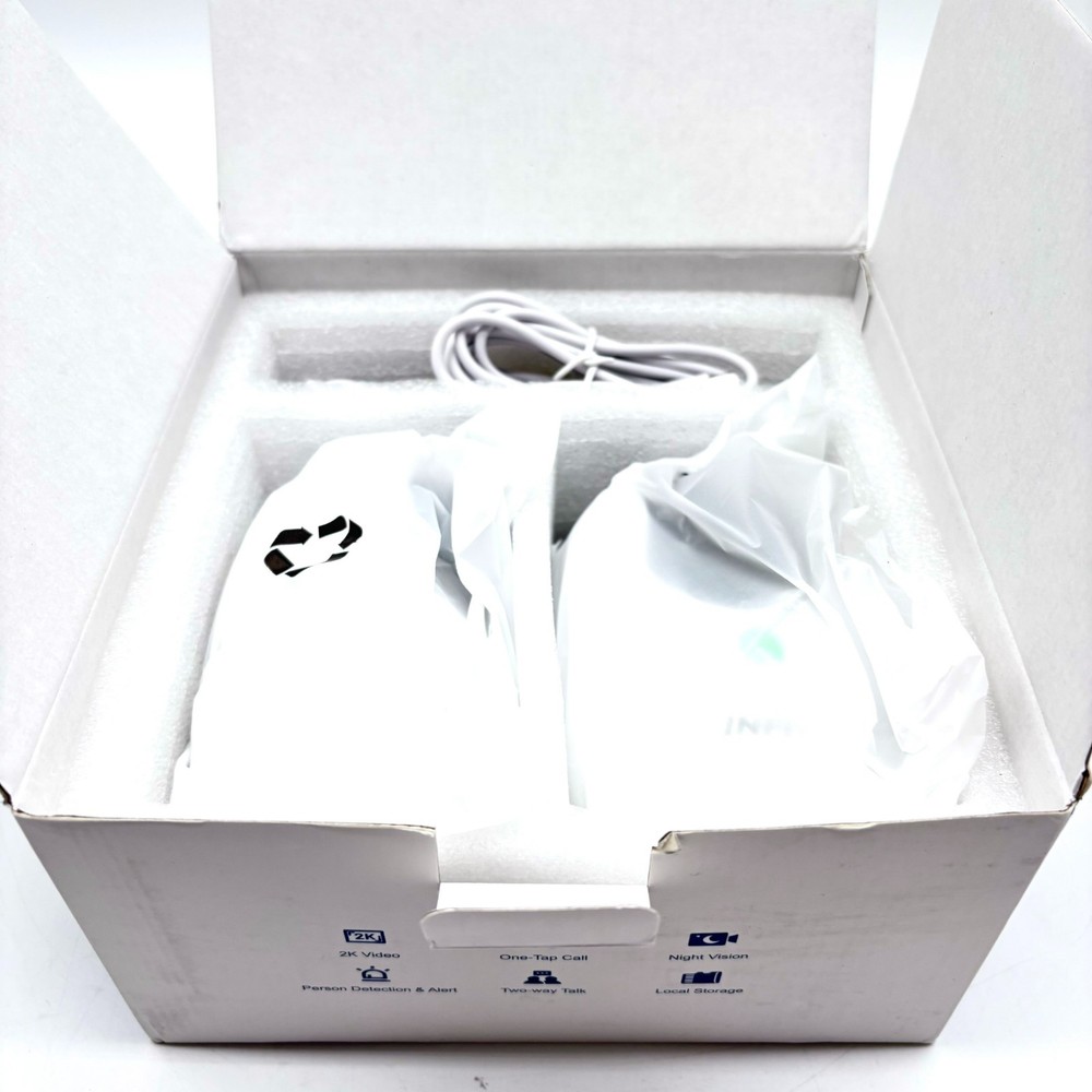 NEW Infiya Indoor Security Camera Model K7 - White (2 Pack)