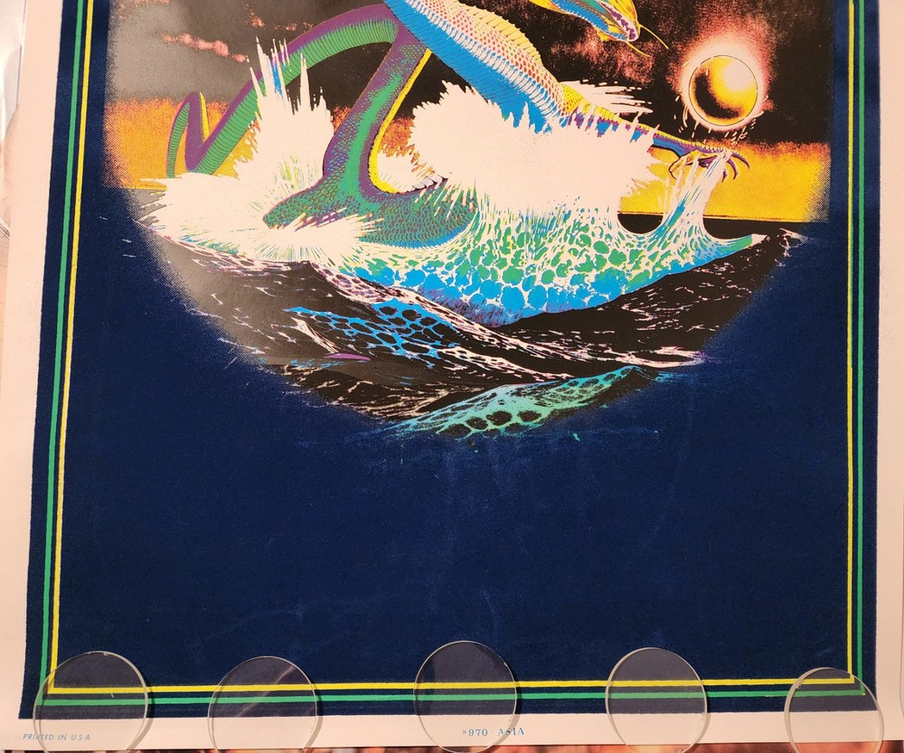 VINTAGE ASIA BAND BLACKLIGHT POSTER